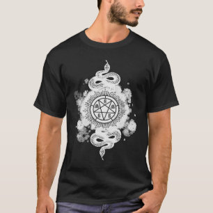 Schlangen Pentagramm Leviathan Kreuz E Mädchen Mal T-Shirt