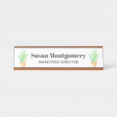 Schlangen-Pflanzeeingemachte Succulents | Schreibtischnamensplakette (Vorderseite )