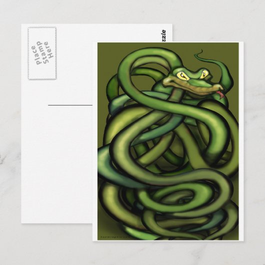 Schlangen Postkarte (Vorne/Hinten)