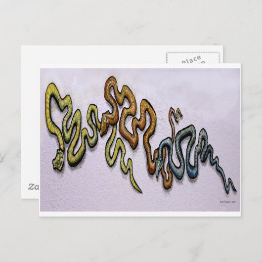 Schlangen Postkarte (Vorne/Hinten)