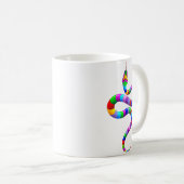 Schlangen-psychedelische Regenbogen-Tasse Kaffeetasse (VorderseiteRechts)