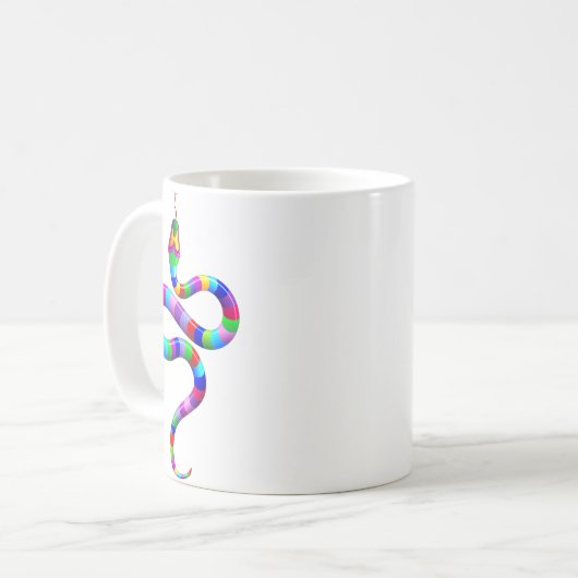 Schlangen-psychedelische Regenbogen-Tasse Kaffeetasse (Vorderseite Links)
