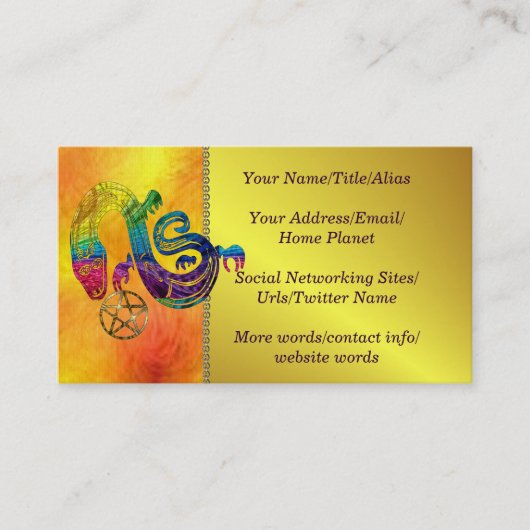 Schlangen-reizend Hexe Visitenkarte (Vorderseite)