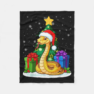 Schlangen-Santa-Hut-Weihnachts-Pyjama-hübsches-Tie Fleecedecke