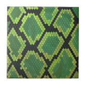 Schlangen-schwarzer und grüner Druck Fliese (Vorderseite)