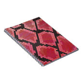 Schlangen-schwarzer und roter Druck Notizblock (Rechte Seite)