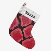 Schlangen-Schwarzes und Rot Großer Weihnachtsstrumpf (Vorderansicht (hängend))