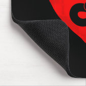 Schlangen-Silhouette Herzform Valentinstag Schlang Mousepad (Ecke)