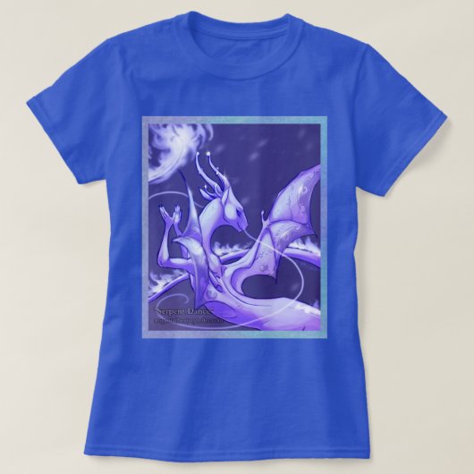 "Schlangen-Tanz": Wunderliches weißes Drache-Shirt T-Shirt (Design vorne)