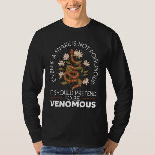 Schlangen Tier Reptil Herpetologie Schlange T-Shirt