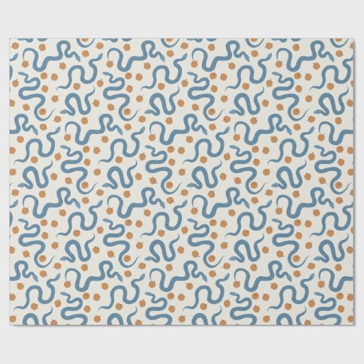 Schlangen und Äpfel Geschenkpapier (Flach)