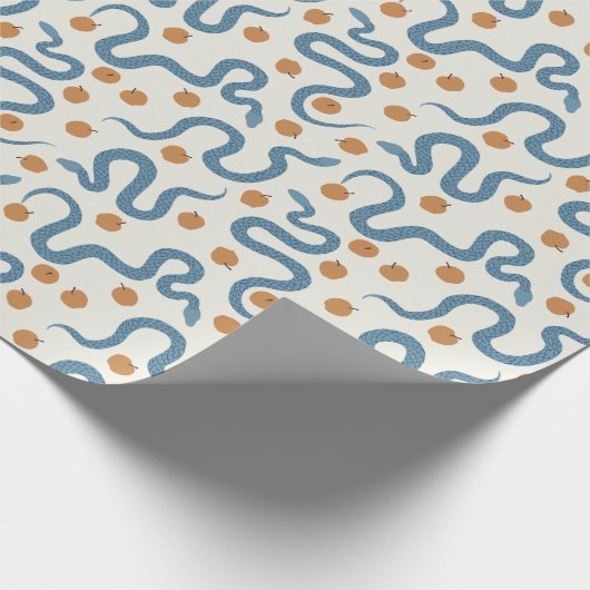 Schlangen und Äpfel Geschenkpapier (Ecke)