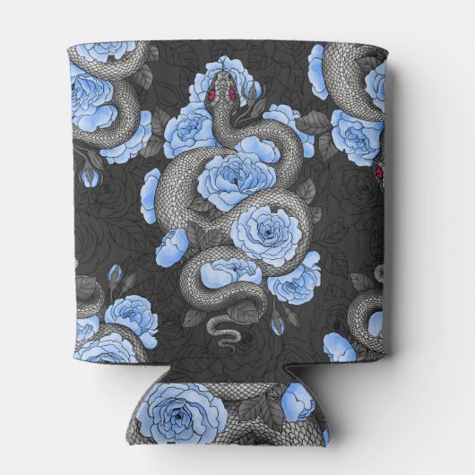 Schlangen und blaue Rose Dosenkühler (Rückseite)