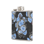 Schlangen und blaue Rose Flachmann (Links)