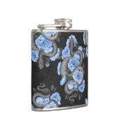 Schlangen und blaue Rose Flachmann (Rechts)