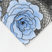 Schlangen und blaue Rose Fleecedecke (Ecke)
