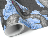 Schlangen und blaue Rose Geschenkpapier (Rolleneckpunkt)