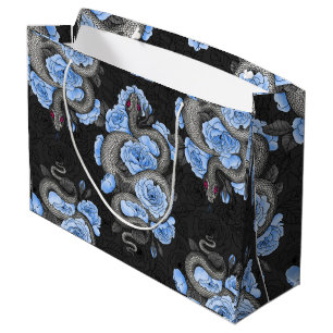 Schlangen und blaue Rose Große Geschenktüte