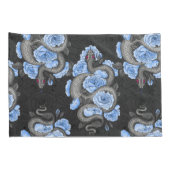 Schlangen und blaue Rose Kissenbezug (Rückseite-Rechts)