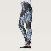 Schlangen und blaue Rose Leggings (Links)