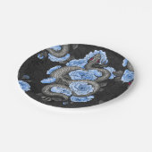 Schlangen und blaue Rose Pappteller (Schrägansicht)