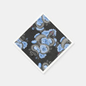 Schlangen und blaue Rose Serviette (Ecke)