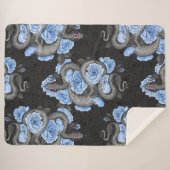 Schlangen und blaue Rose Sherpadecke (Vorderseite (Horizontal))