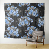 Schlangen und blaue Rose Wandteppich (Beispiel (Horizontal))