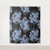 Schlangen und blaue Rose Wandteppich (Vorderseite)