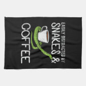 Schlangen und Kaffee Geschirrtuch (Horizontal)