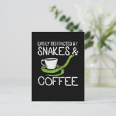 Schlangen und Kaffee Postkarte (Stehend Vorderseite)