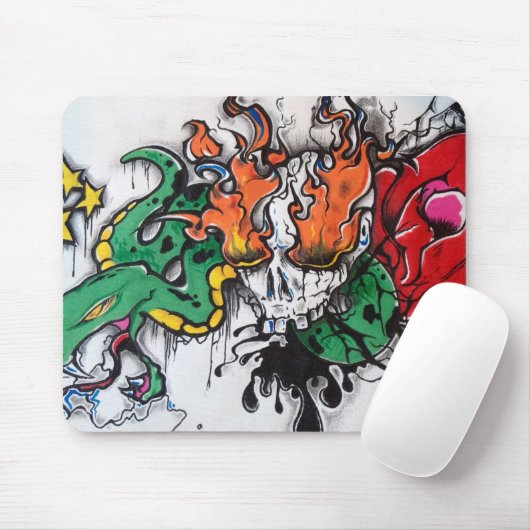 Schlangen- und KnochenMausunterlage Mousepad (Mit Mouse)