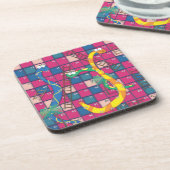 Schlangen und Ladder Getränkeuntersetzer (Linke Seite)