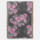 Schlangen und rosa Rosen Decke (Vorderseite Vertikal)