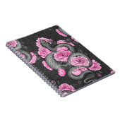 Schlangen und rosa Rosen Notizblock (Rechte Seite)