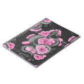 Schlangen und rosa Rosen Notizblock (Linke Seite)