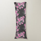 Schlangen und rosa Rosen Seitenschläferkissen (Vorderseite Vertikal)