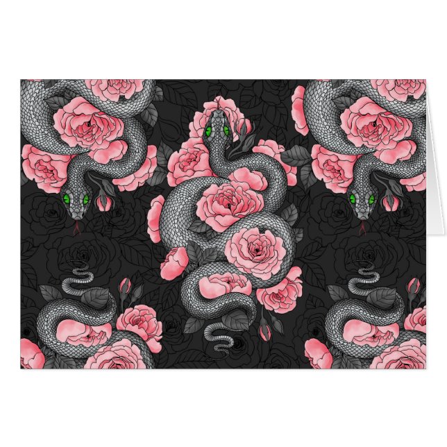 Schlangen und Rose (Vorderseite (Horizontal))