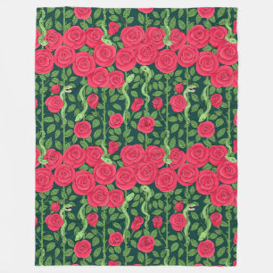 Schlangen und Rose Fleecedecke