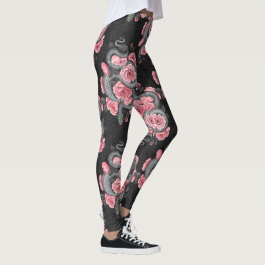 Schlangen und Rose Leggings (Rechts)