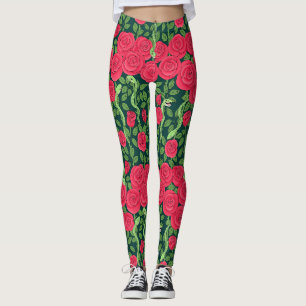 Schlangen und Rose Leggings