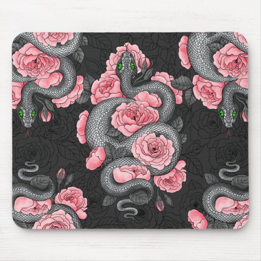 Schlangen und Rose Mousepad (Vorne)