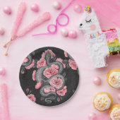 Schlangen und Rose Pappteller (Party)