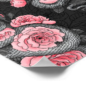 Schlangen und Rose Poster (Ecke)