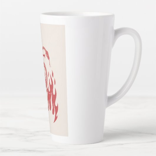 Schlangen- und Schwert-Risographik-Kunstprint | Ro Milchtasse (Rechts)