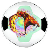 Schlangenangriff Psychedelische surreale Kunst Fußball (Gedreht)