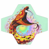 Schlangenangriff Psychedelische surreale Kunst Fußball (Flach)