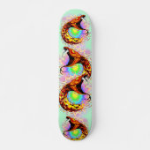 Schlangenangriff Psychedelische surreale Kunst Skateboard (Vorne)