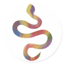 Schlangenaufkleber im Akrylstil