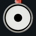 Schlangenauge Silbernes Ornament<br><div class="desc">Dieser KAMON heißt in Japan "Janome".</div>